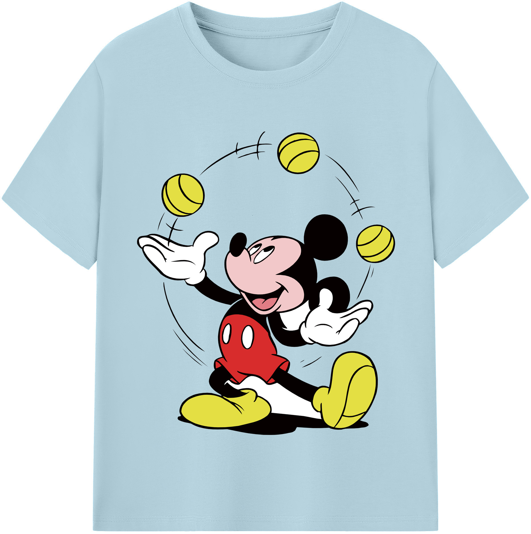 （画像用） ミッキーマウス Mickey Mouse 綿100％半袖Tシャツ（フロントプリント）